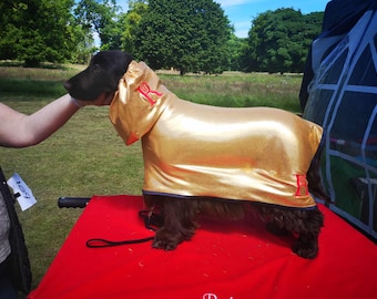 Stretch-showjas voor cocker-spaniëls, handgemaakt door Redgranate