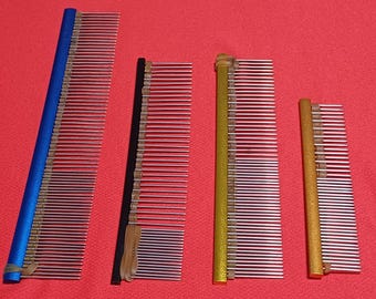 Professional Chrome-Plated Dog Combs – Grooming for Medium & Long Coats