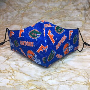 Florida Gators Football Adjustable Fabric Face Mask, Washable and Reusable Face Covering