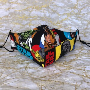 Star Wars Adjustable Fabric Face Mask, Washable and Reusable Face Mask, Adult Allergy Dust Mask