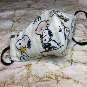 Children’s Adjustable Snoopy Fabric Face Mask, Washable and Reusable Face Covering
