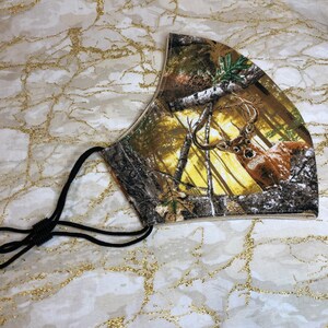 Outdoor Woods Adjustable Fabric Face Mask, Washable and Reusable Face Covering
