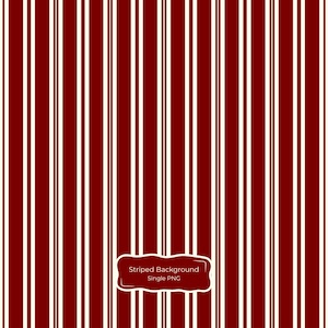 May include: A digital graphic featuring a repeating pattern of vertical stripes in deep red and off-white. A dark red rectangular label with a white border is centered at the bottom, containing the white text Striped Background Single PNG.