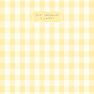 May include: A digital background featuring a repeating yellow and white gingham check pattern. Centered in the upper portion is a light yellow rounded rectangular label containing the text 16 x 20 Background Single PNG in a simple font.