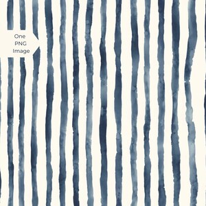 May include: A repeating pattern of vertical blue watercolour stripes on a cream backdrop. The lines are uneven, giving a hand-painted appearance. The image includes the text "One PNG Image" in a white box.