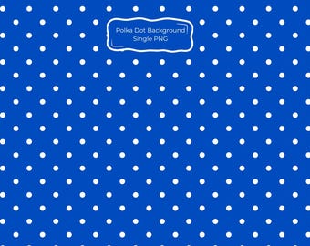 Royal Blue White Polka Dots Invitation Background PNG