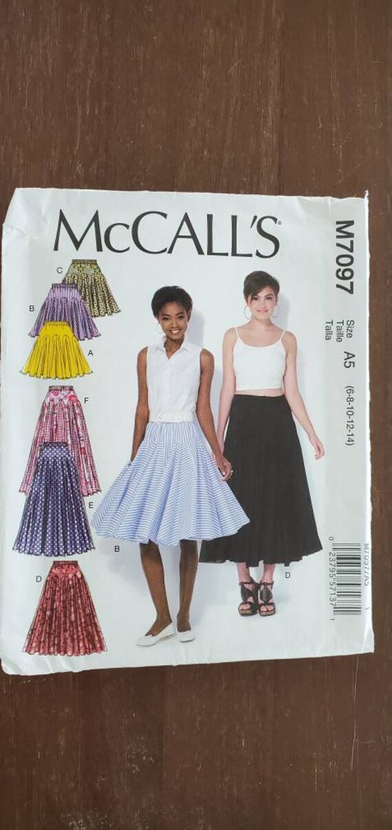 Misses/' Size 6-8 Elastic Waist Skirts Sewing Pattern Misses/' Skirts Sewing Pattern Uncut 10-12 14 McCall/'s 7097