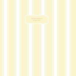 May include: A digital graphic featuring a repeating vertical stripe pattern in pale yellow and white. Centered in the upper portion is a light yellow rounded rectangular label containing the text Stripe Pattern Single PNG in white.