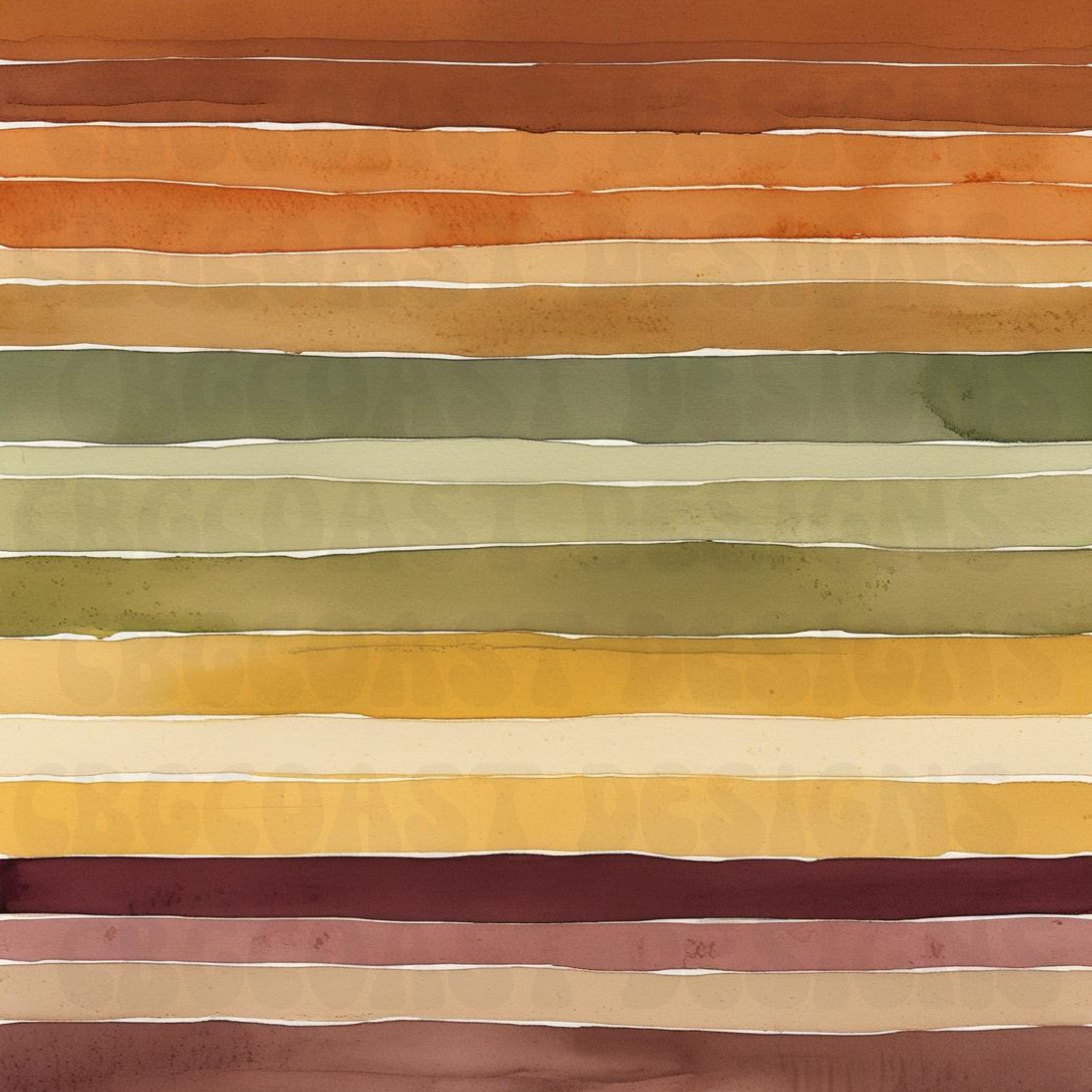 Abstract Thin Stripes PNG Warm Colors Watercolor Background Instant ...