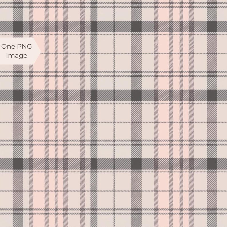 Plaid Tartan Blush Pink Soft Gray Cream PNG Watercolor Allover ...