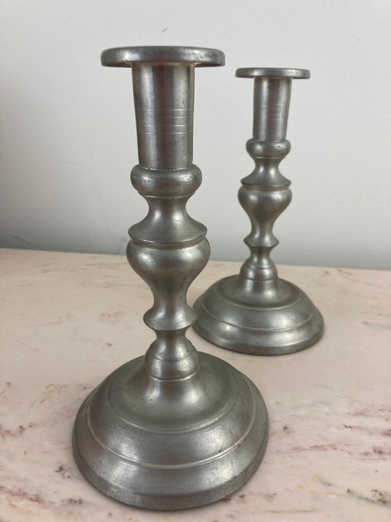 Pair of Woodbury Pewter Candlestick Holders Etsy