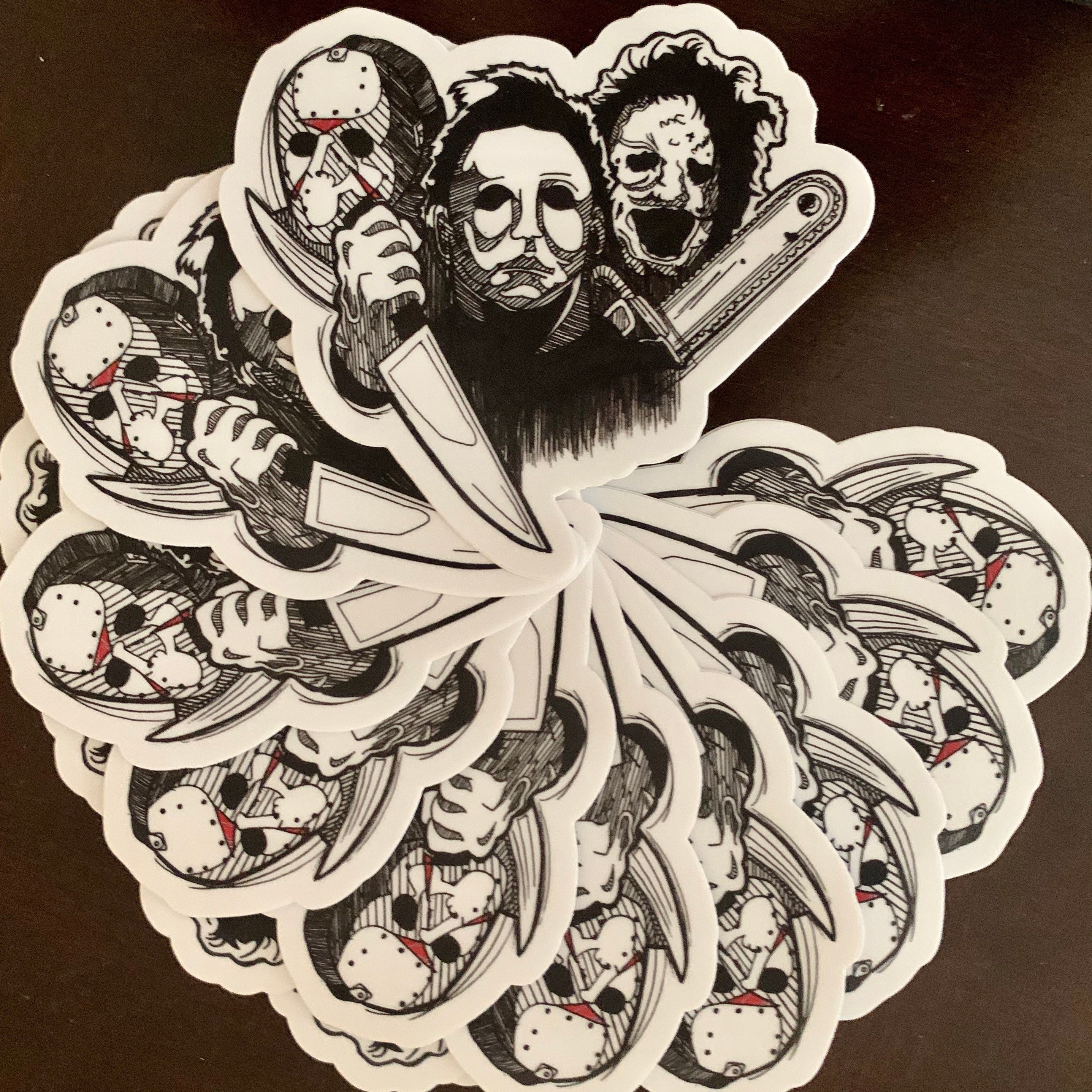 Horror Movie Sticker Horror Decal Laptop Decal Halloween Etsy