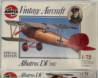 Albatros DV Model Kit | 1/72 Scale AirFix Kit #01078 | Vintage Unassembled Plastic Aircraft Model