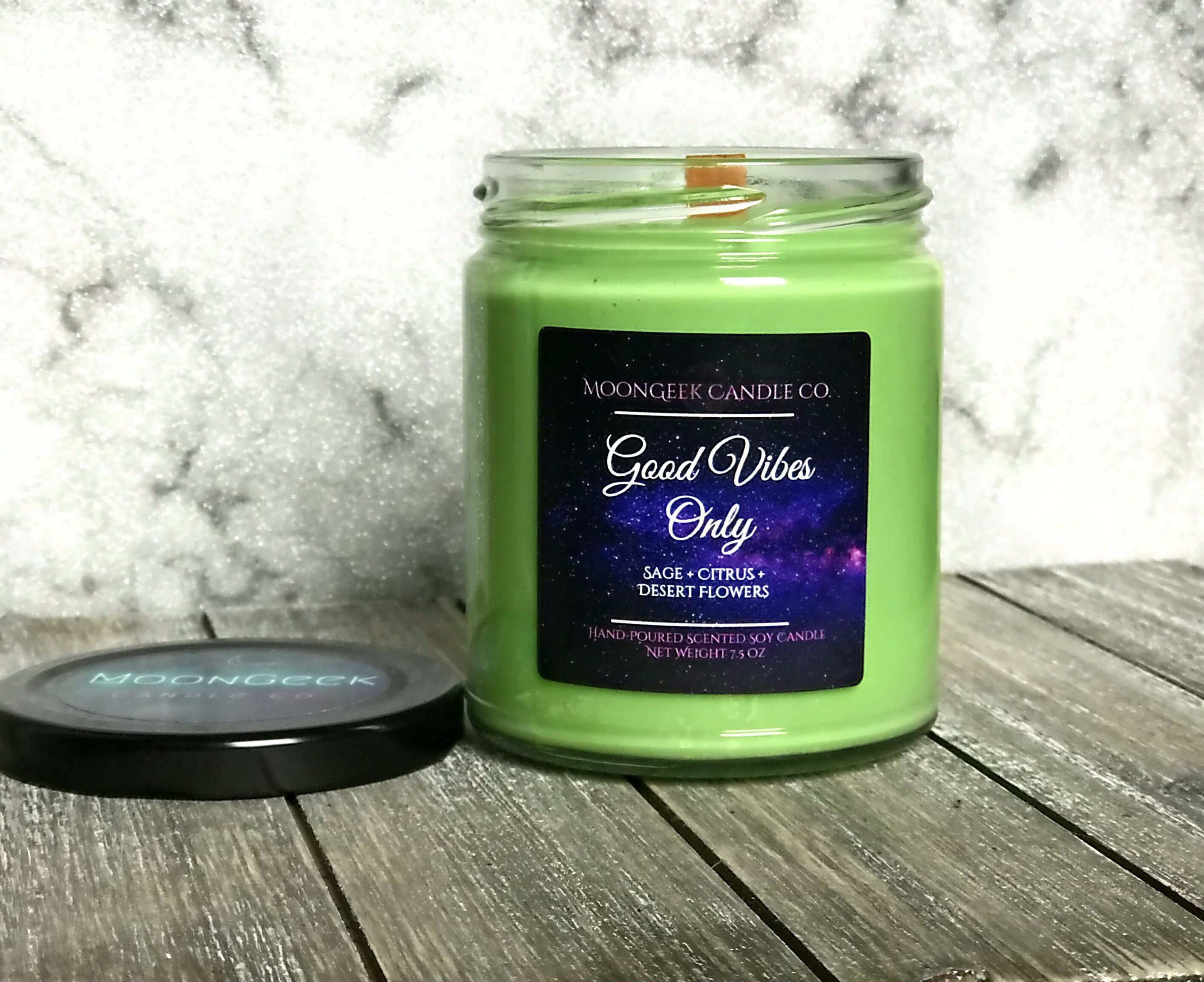 Good Vibes Only Candle Gift for Geeks Sage Citrus Desert Etsy