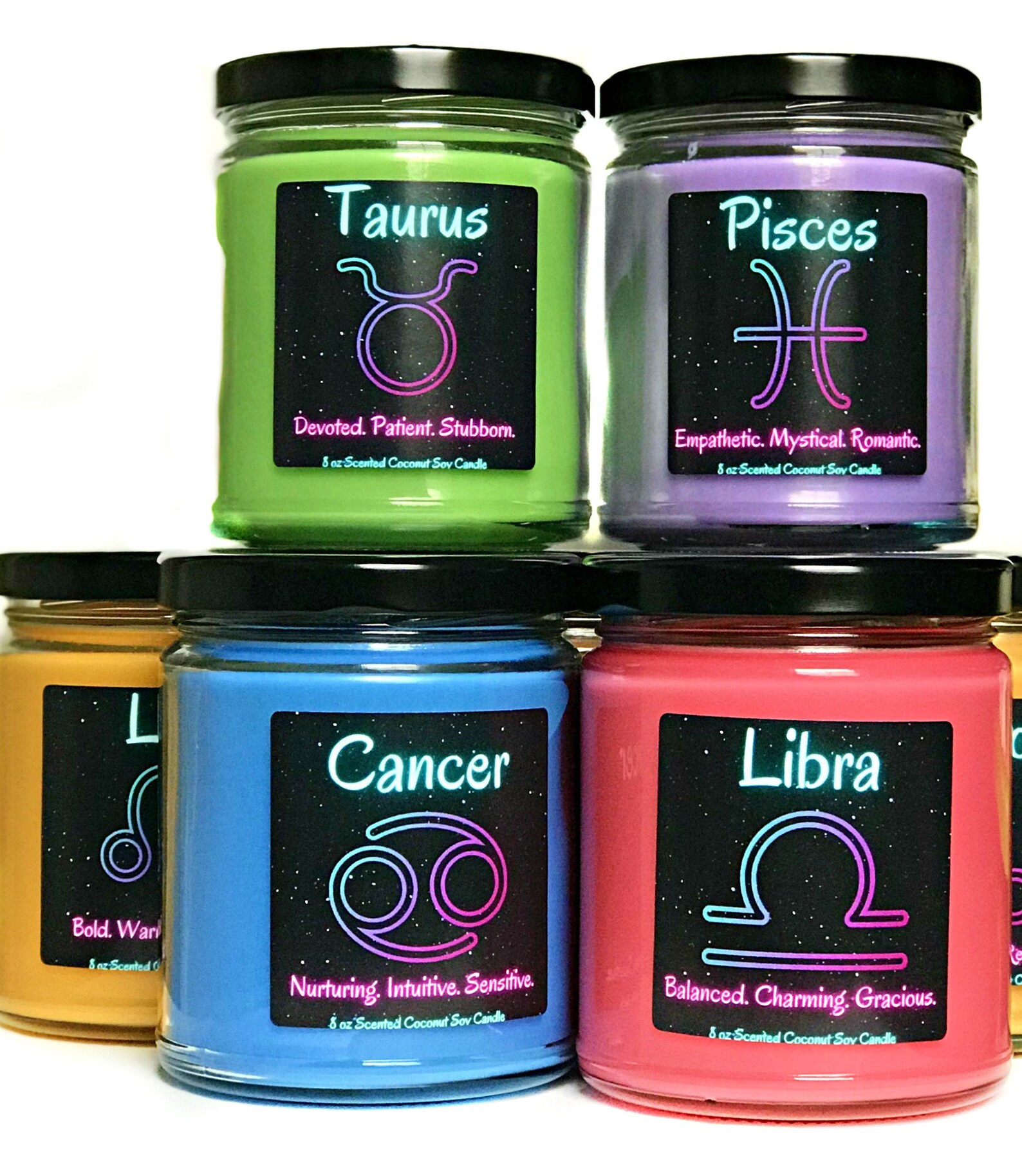 Zodiac Candle Set Pick 2 Scented Astrology Candles Zodiac Etsy
