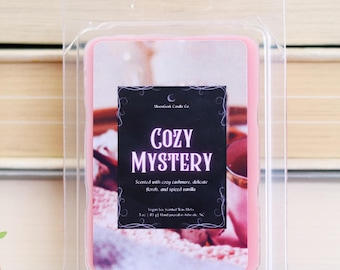 Cozy Mystery Bookish Soy Wax Melts | Book Lovers Wax Melt Tarts for Warmer | Book Inspired Vegan Soy Wax Melts | Literary Melts for Readers