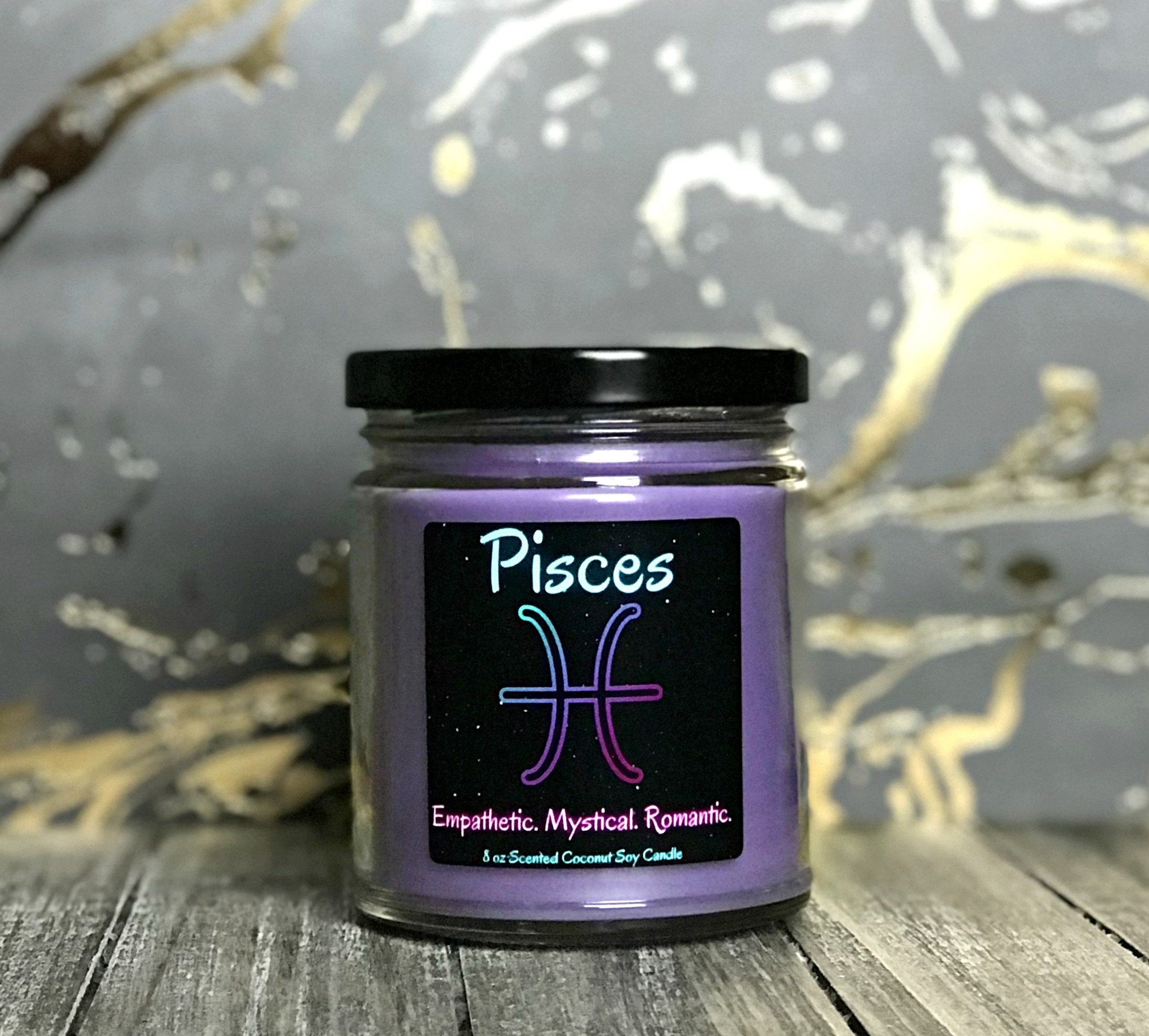 Custom Zodiac Candle Personalized Astrology Candle Choose Etsy