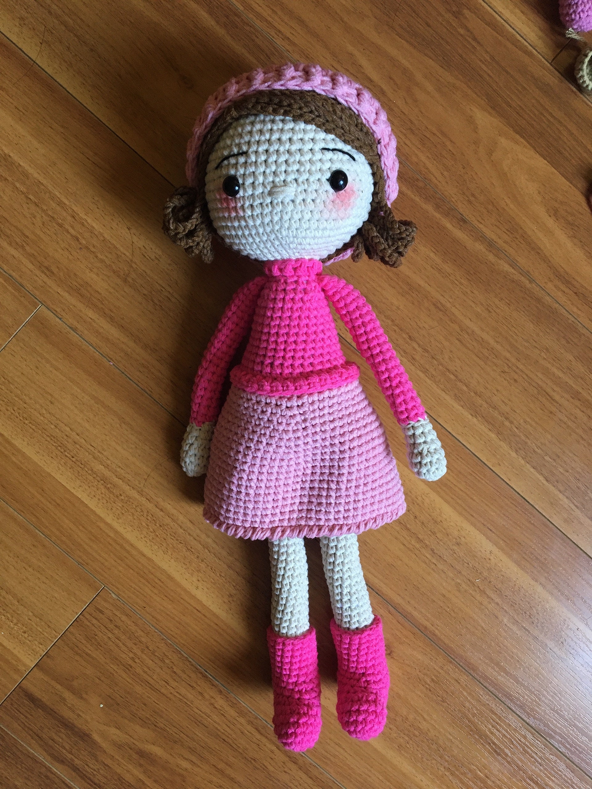 Adorable handmade stuffed dolls - Crochet toy for baby girls - Gift for baby shower