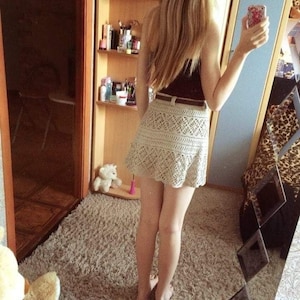 Vestido de verano a crochet. Vestido de playa mujer, vestido túnica, falda letra a, falda