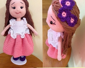 Princess doll, amigurumi princess doll, crochet princess doll, handmade doll