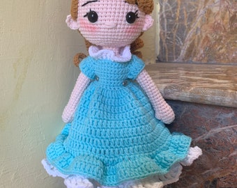 Crochet doll, amigurumi doll, handmade doll, princess doll, stuffed doll, cuddle doll