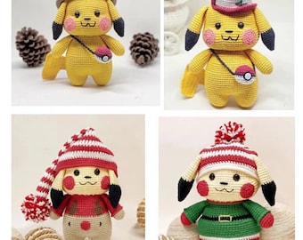 pikachu amigurumi, CROCHET PATTERN - PIKACHU, pikachu crochet pattern, pikachu, amigurumi crochet pattern