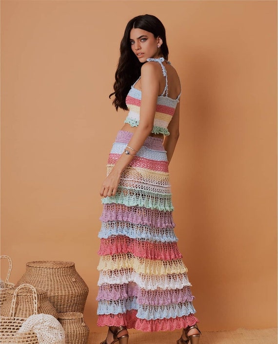 crochet dress summer MIKUTA | The Ecru Short Crochet Dress | Designer Clothes & Apparel | M main image 0