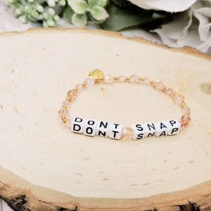 Pulsera de cuentas DON'T SNAP: joyas divertidas y motivadoras