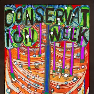 Friedensreich Hundertwasser, Conservation Week, Original Poster, 1974