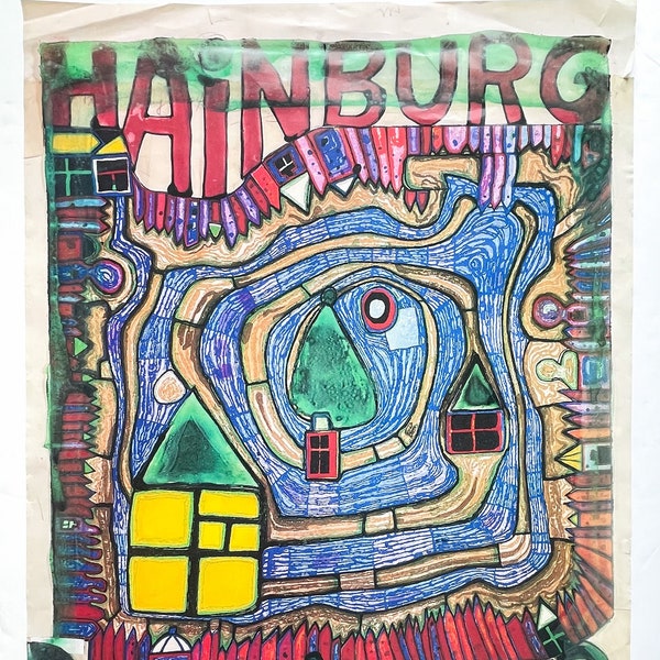 Friedensreich Hundertwasser (after) Hainburg The great outdoors is our freedom 1984