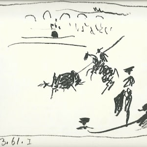 Pablo Picasso A Los Toros Le Pique 1961 Original lithograph