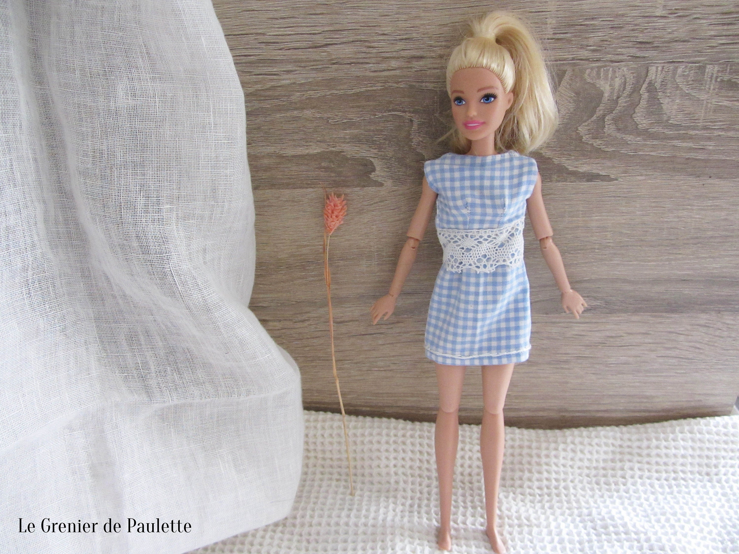 Barbie Summer Dress Barbie Dress With Blue and White Gingham