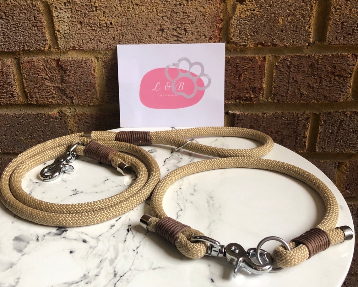 Handmade Rope Dog Collar & Lead Set Etsy