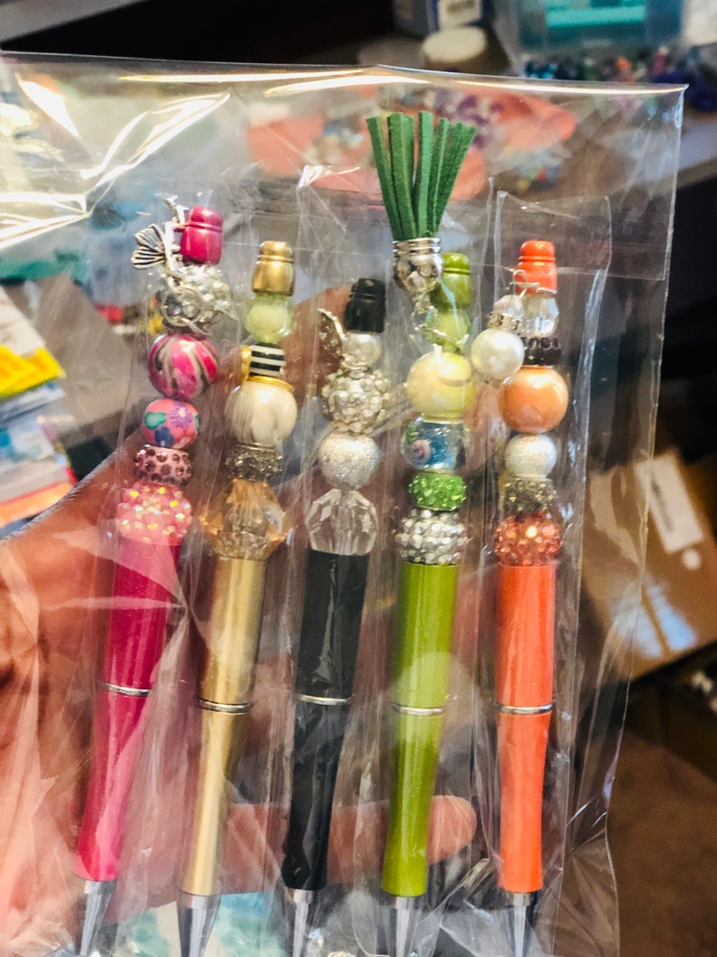 Custom Beaded Pens Etsy UK