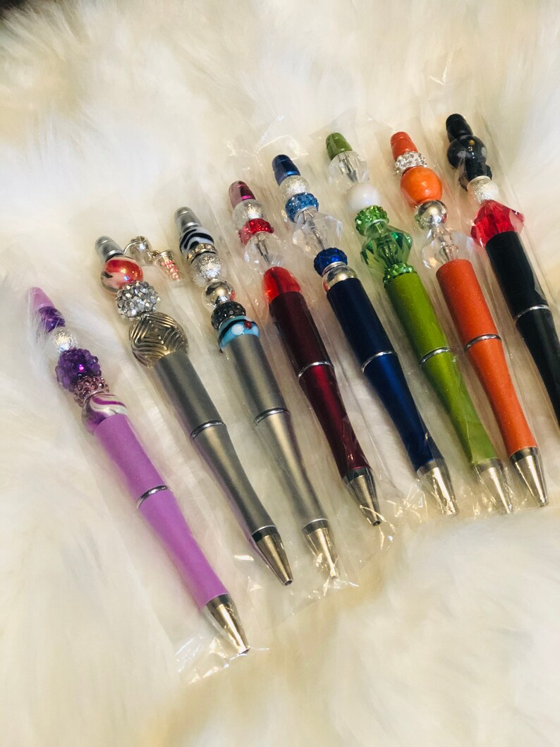 Custom Beaded Pens Etsy UK