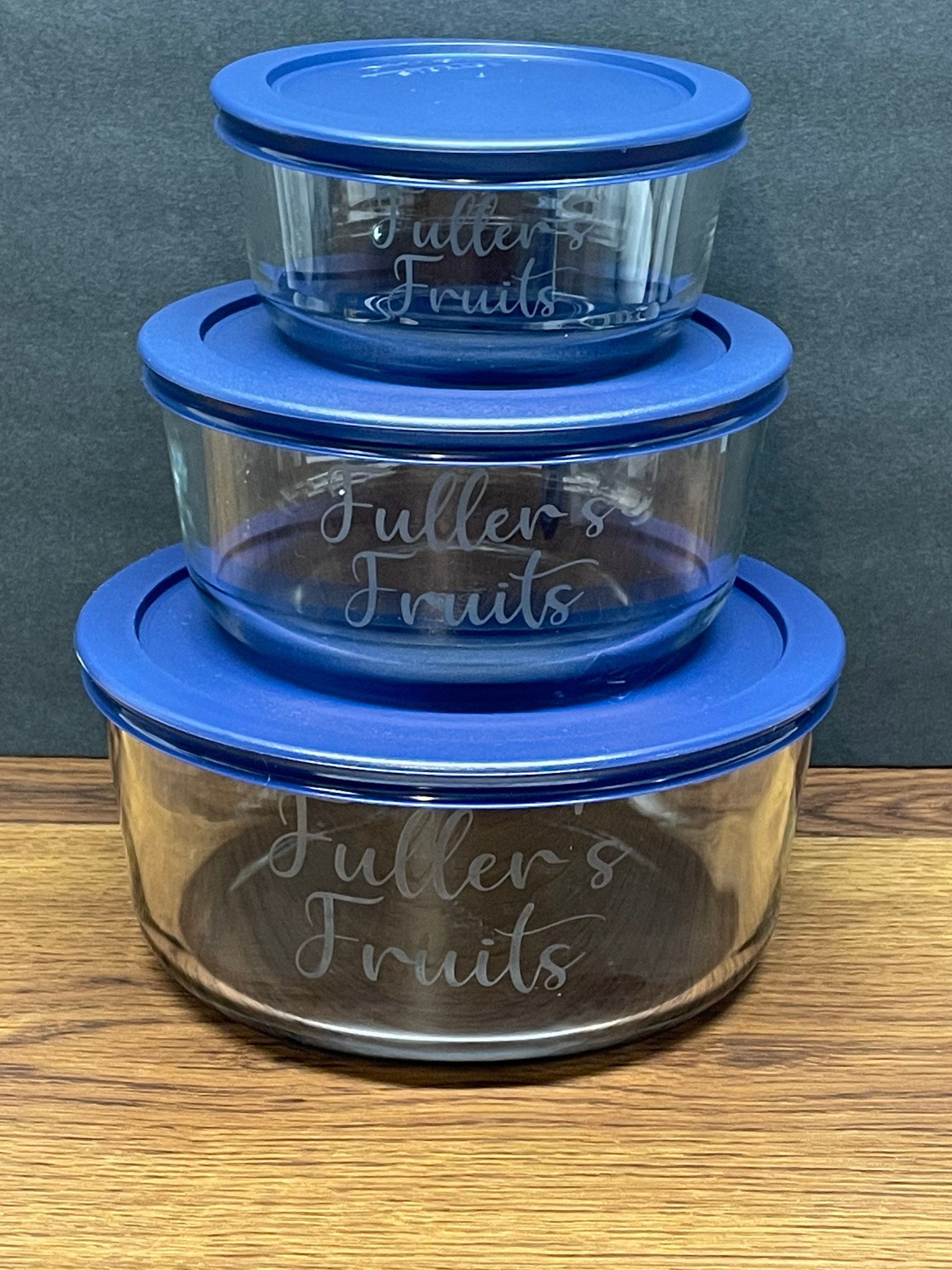 Personalized Name Glass Dish Containers/ Pyrex Glass/ Tupperware ...