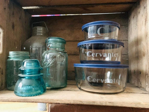 Personalized Name Glass Dish Containers/ Pyrex Glass/ Tupperware