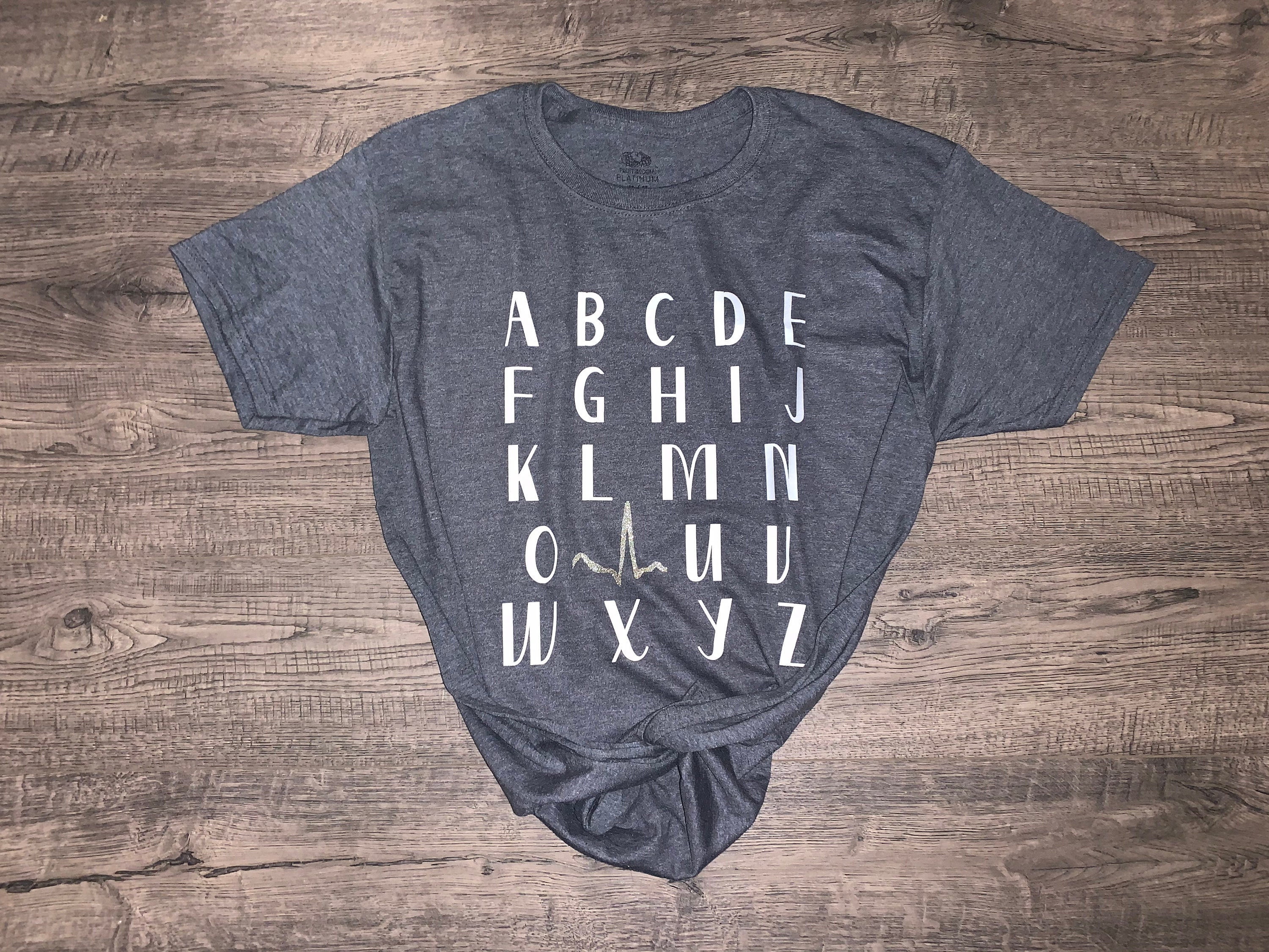 Alphabet Ekg/nursing T-shirt/pqrst/ekg 