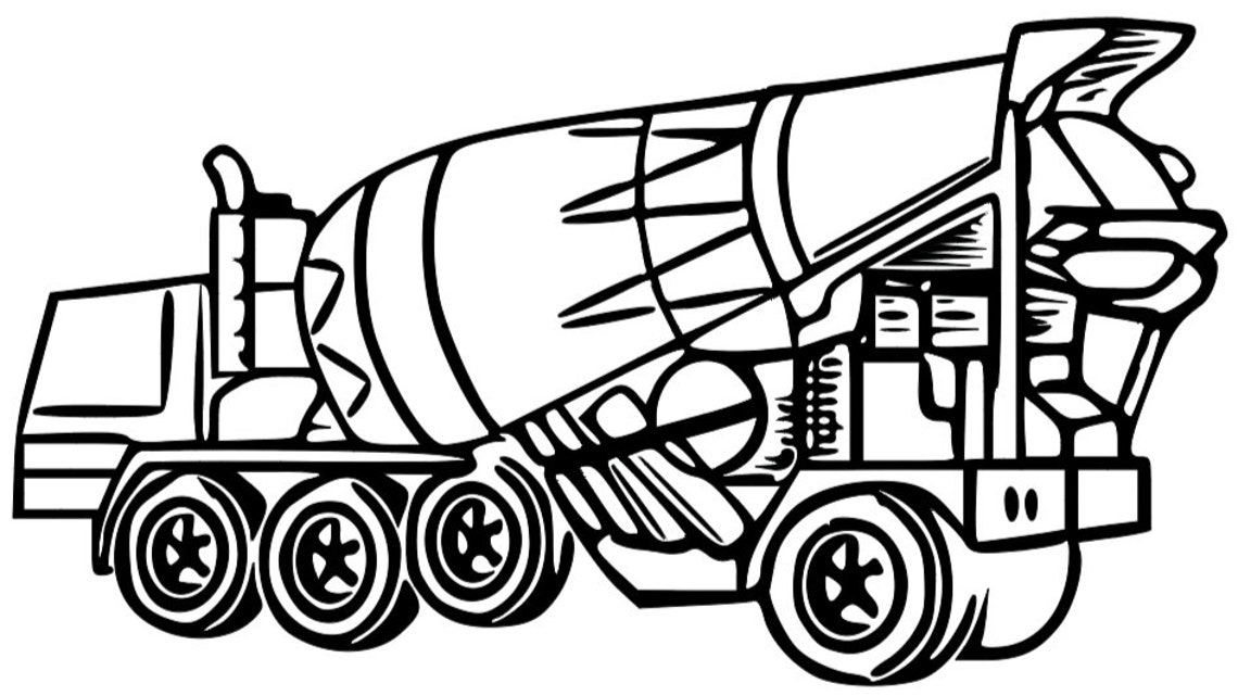 Concrete Truck Decal Front Discharge Cement Truck Concrete Finishers Car Decal Laptop Sticker