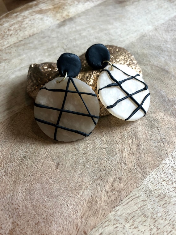 Modern Polymer Clay Earrings Etsy Ireland