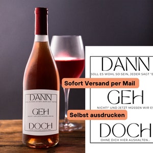 Wine label to print yourself DIY | Personalized Gift Idea | Farewell Gift for Wine Lovers | Digital Download Printables
