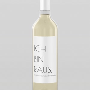 Pregnancy announcement wine label to download and print for wine bottle baby announcement