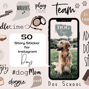 Instagram Story Sticker Dog Puppy | Storysticker Dog Mum Dog Stickers Dogs Stickers Pets