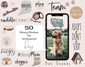 Instagram Story Sticker Dog Puppy | Storysticker Dog Mum Dog Stickers Dogs Stickers Pets