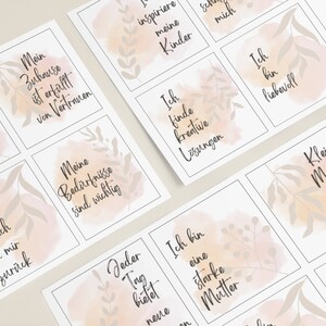 Digital affirmation cards for moms to print PDF Mindfulness cards for mothers in family life