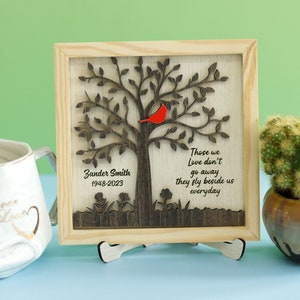 Personalized Cardinal Memorial Frame, Those We Love Don't Go Away Sign ...
