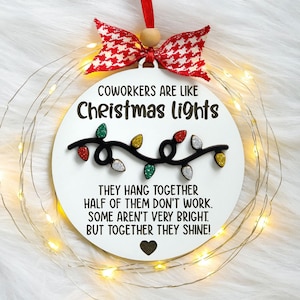 Personalized Coworker Ornament, Custom Christmas Ornament for Coworker Best Friend A Job Made Us Coworkers Gift for Work Bestie Friends Gift