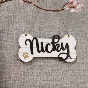 Personalized Hanging Crate Sign, Crate Name Sign, Kennel Name Plate, Dog Crate Name Plate, Wooden Dog Name Sign, Customized Dog Mom Dad Gift