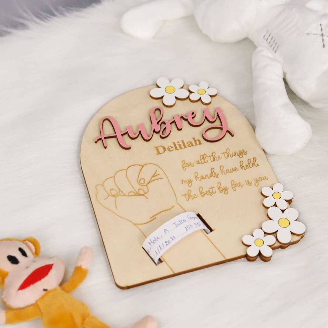 Personalized Baby Hospital Bracelet Keepsake, 3D Baby Hospital Band