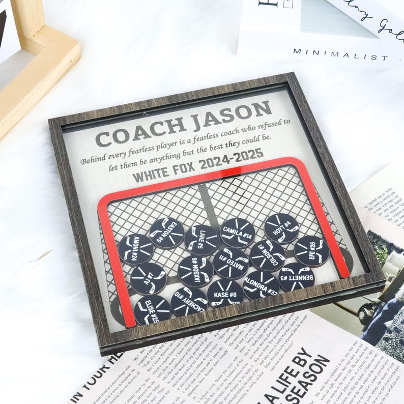 Head Coach Inscriptions Hockey Coach Thank You Gift Shaker Sign, Hockey Thank You Coach Gift ...